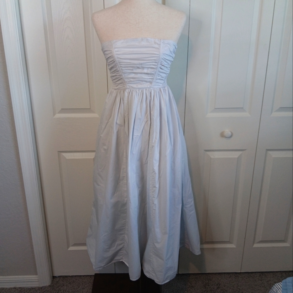 American Eagle Outfitters Strapless White Dress